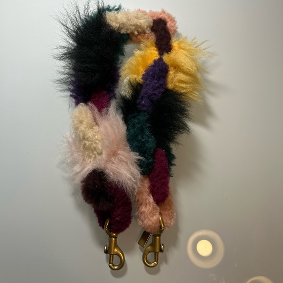 Coach Multicolor Fuzzy Pom-Pom Strap with Gold Hardware main image 7